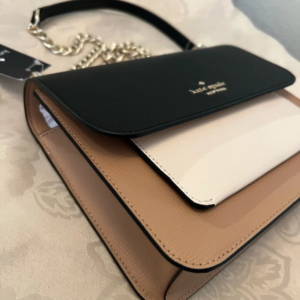 New Kate Spade Black and Tan Women's Bag - Picture 4 of 16